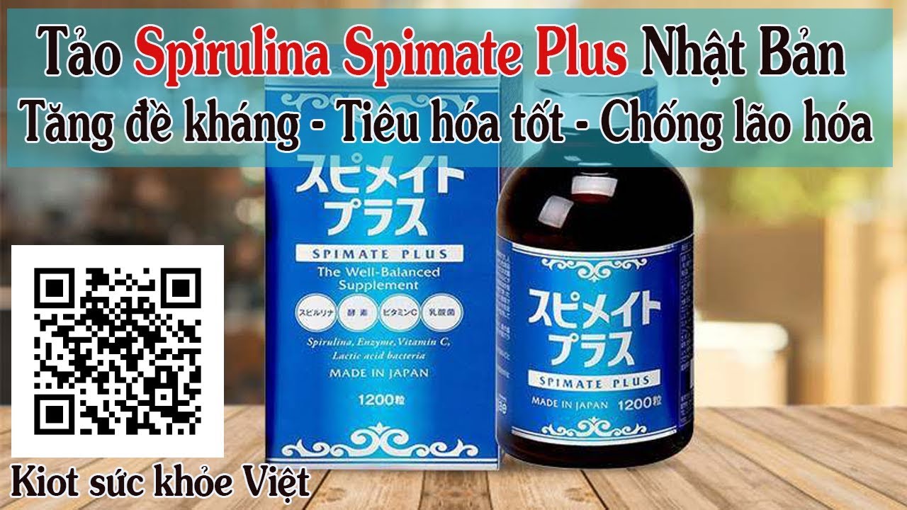 TẢO NHẬT SỐ 1 - Tảo Spirulina Spimate Plus