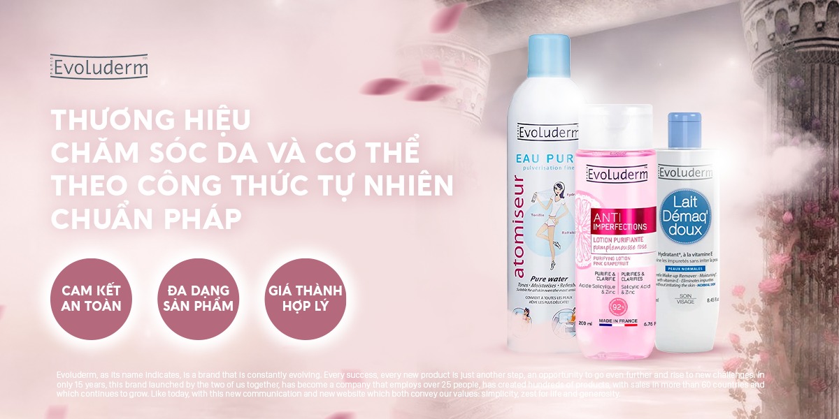 Sữa tẩy trang LAIT DEMAQ DOUX Evoluderm Việt Nam sẽ góp 1 phần tạo nên nhiều sự lựa chọn cho khách hàng, giúp tối ưu hóa việc làm sạch da, giúp cho việc chăm sóc da của các tình yêu trở nên hiệu quả hơn bao giờ hết!