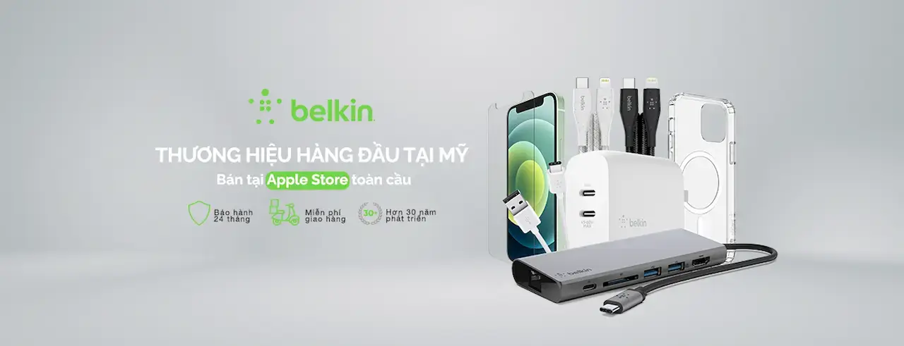 BELKIN Là Thương Hiệu Phụ Kiện Cao Cấp Mỹ Với Hơn 35 Năm Phát Triển Đã Có Trên 150 Giải Thưởng Quốc Tế Và Có Mặt Ở Hơn 50 Quốc Gia.