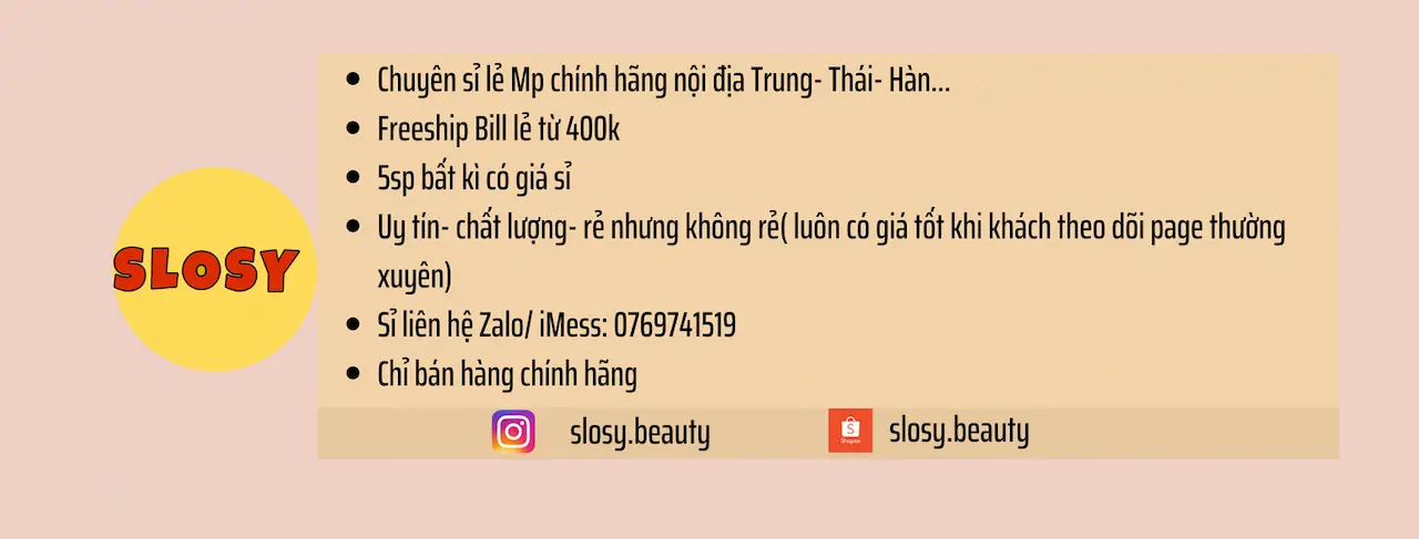 Slosy Beauty 1 Shop Chuyên Cung Cấp Sỉ Lẻ Mỹ Phẩm Chính Hãng Nội Địa Trung Quốc, Thái Lan, Hàn Quốc, Nhật Bản Uy Tín, Chất Lượng, Rẻ Nhưng Không Rẻ