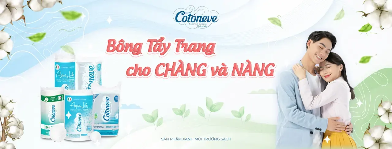 Cotoneve Là 1 Thương Hiệu Bông Cotton Nguyên Chất Sử Dụng Nguyên Liệu Bông/ Bông Hữu Cơ Cao Cấp Có Nguồn Gốc Rõ Ràng Cùng Công Nghệ Tẩy Trắng Bông/thô Bằng Các Hợp Chất Tự Nhiên