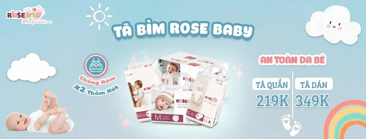 Giới Thiệu Tã Dán Rose Baby Size S Dành Cho Trẻ Từ 4 - 8kg, Giúp Mẹ Chăm Sóc Làn Da Nhạy Cảm Của Bé Một Cách Toàn Diện.