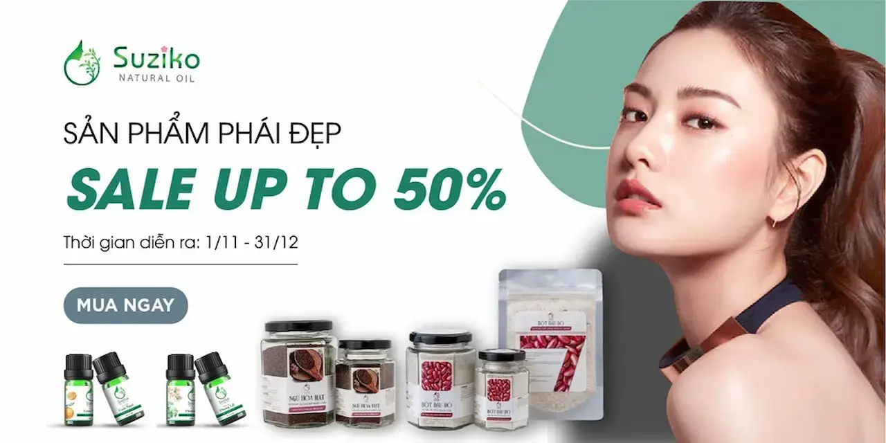 Suziko Natural Cosmetics Chuyên Sản Xuất Và Phân Phối Mỹ Phẩm Tự Nhiên 100% Hữu Cơ Từ Thiên Nhiên Như Bột Trà Xanh, Đậu Bỏ, Cám Gạo, Lô Hội....