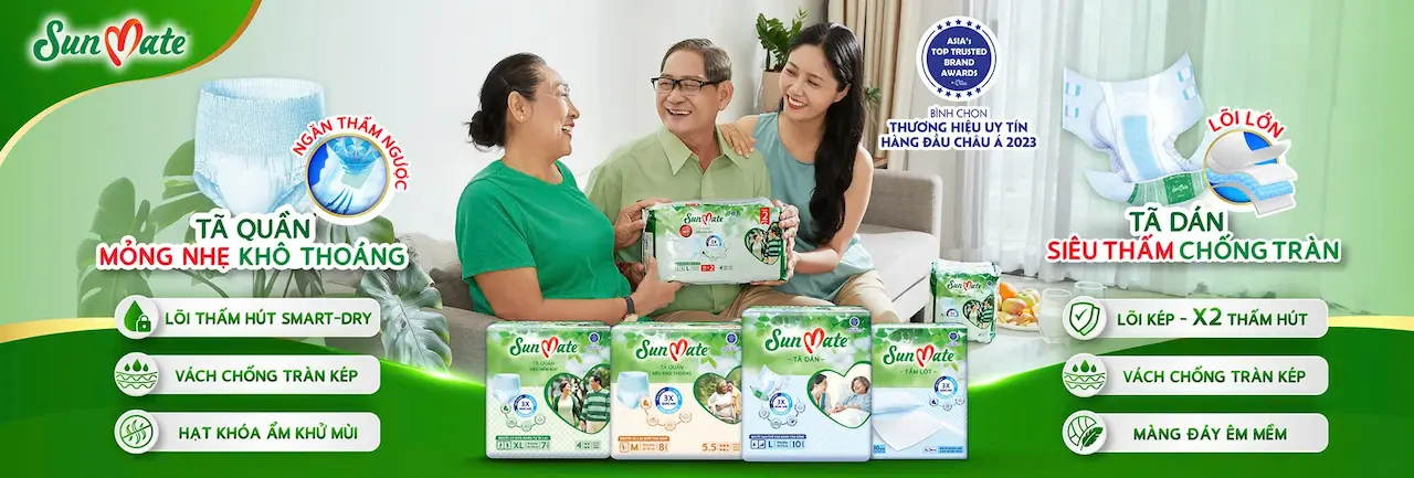 Tã người lớn SunMate 1 Giải pháp hoàn hảo cho sự thoải mái và tự tin hơn mỗi ngày Cùng SunMate điểm qua những sản phẩm đang có nhé