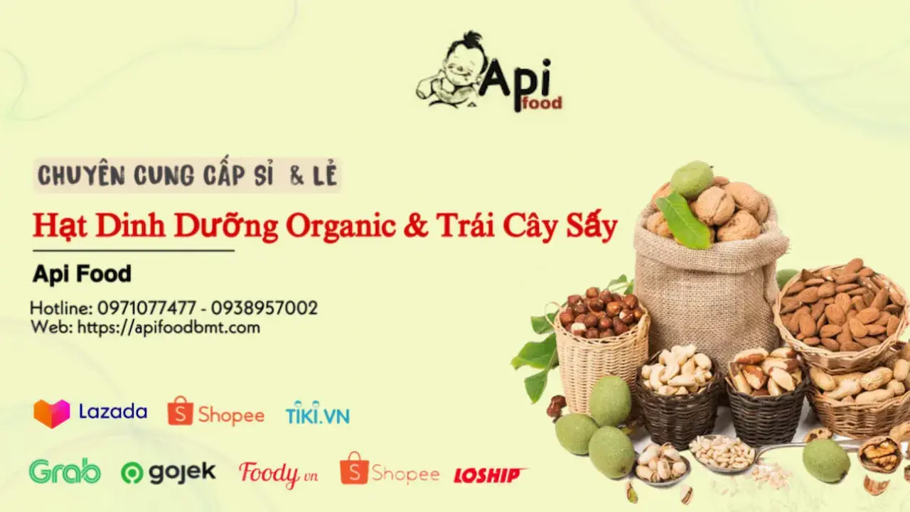 Apifood Ngũ cốc Granola Api Food là sự kết hợp của các loại hạt cao cấp có hàm lượng dinh dưỡng cao