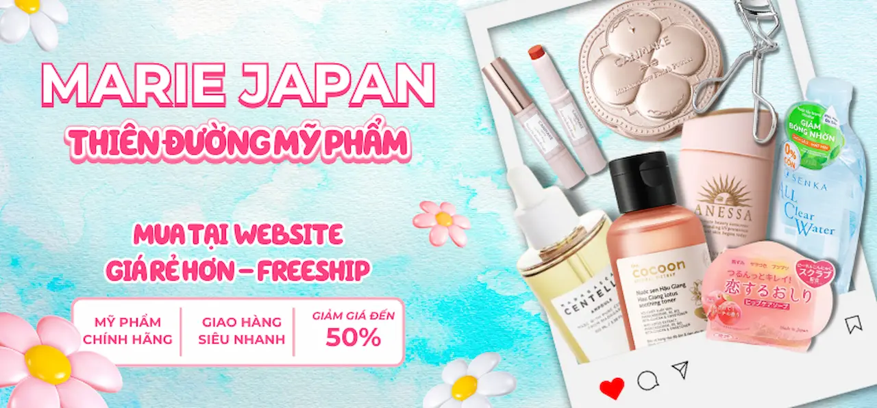 Marie Japan 1 Shop chuyên Mỹ Phẩm Chính Hãng Gía Tốt từ các thương hiệu lớn nổi tiếng trên thế giới như Nhật Bản, Hàn Quốc, Pháp, Úc, Mỹ