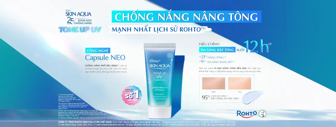 Sunplay Thương hiệu chống nắng số 1 Việt Nam, tự hào 25 năm tiên phong trong khoa học chống nắng, bảo vệ hàng triệu làn da Việt!