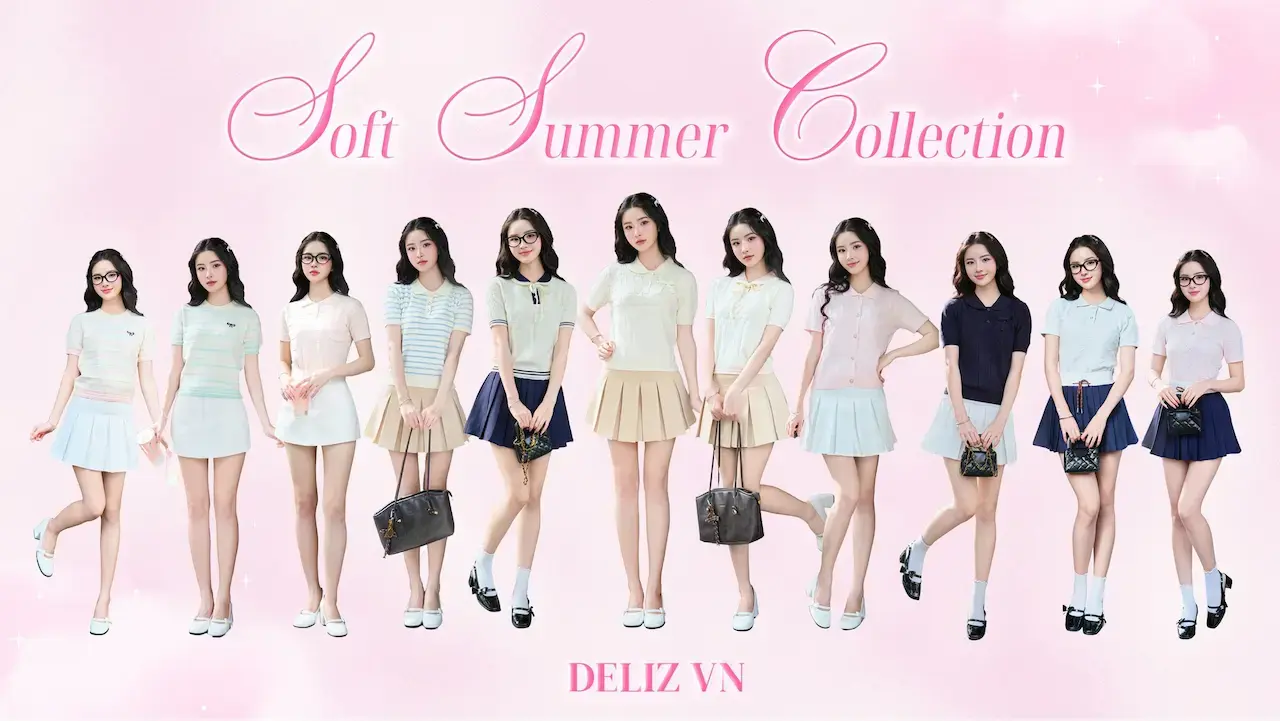 Deliz Lựa chọn sắc xanh chủ đạo, bộ sưu tập lần này Deliz mang tới những thiết kế trẻ trung, hiện đại và cực kì trendy cho các cô nàng yêu thời trang