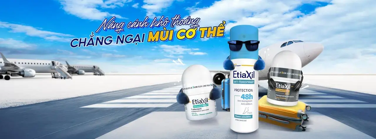 ETIAXIL THƯƠNG HIỆU KHỬ MÙI HIỆU QUẢ CỦA NĂM Hiệu quả lên đến 3 ngày, chỉ cần sử dụng 23 lần/tuần