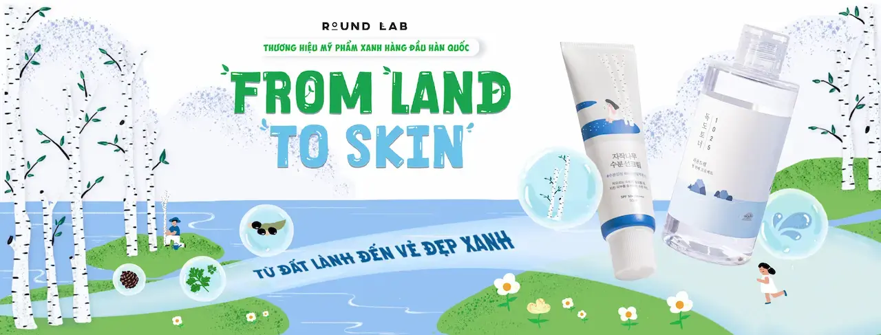 Round Lab có tất cả 5 dòng sản phẩm Mỗi dòng sản phẩm của Round Lab được chiết xuất từ những vùng đất đặc trưng của Hàn