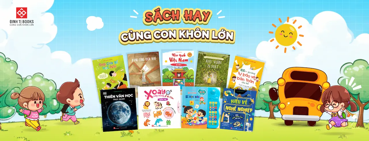 Đinh Tị Books CÙNG CON KHÔN LỚN là thương hiệu sách thiếu nhi uy tín tại Việt Nam, ra đời từ 2006 đơn vị xuất bản sách thiếu nhi hàng đầu tại Việt Nam