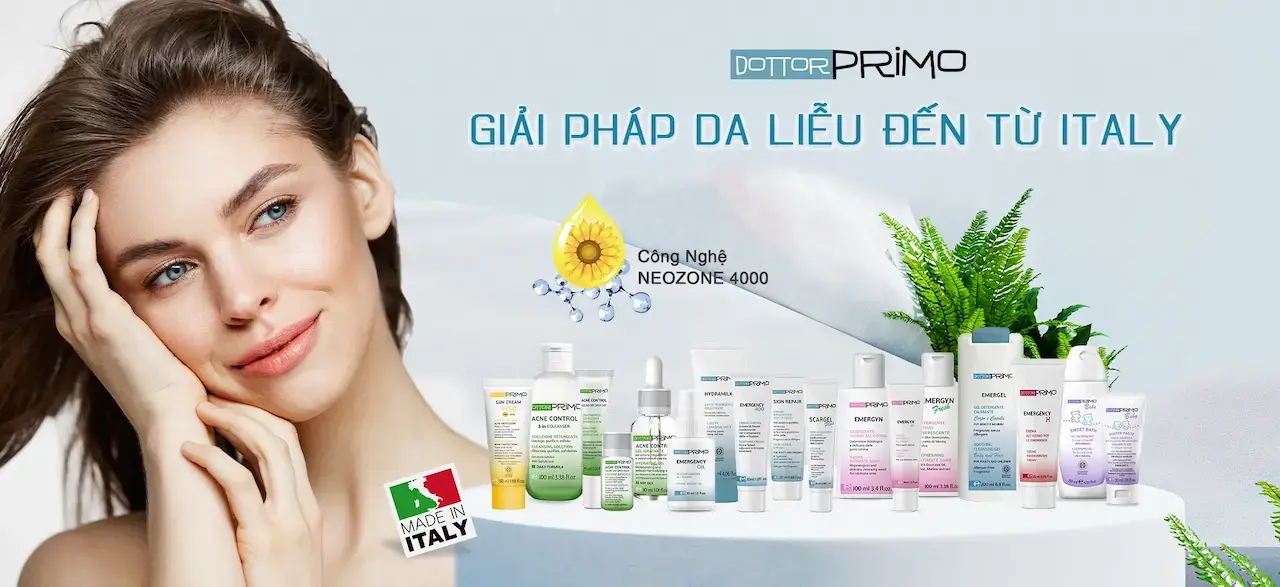 DottorPrimo nhãn hàng kem bôi ngoài da đến từ Ý với công thức NeoZone 4000 được cấp bằng sáng chế độc quyền hỗ trợ và khôi phục lại làn da bị thương